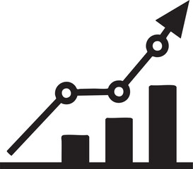 key to success,business graph with arrow on black background