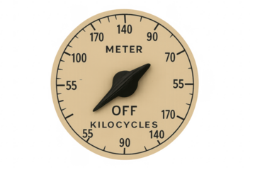 Vintage radio dial showing off kilocycles meter