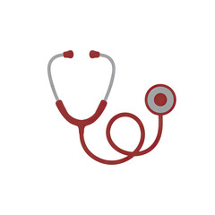 Red stethoscope transparent background, PNG	