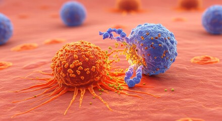 x-default Immune Cell Killing Cancer Cell