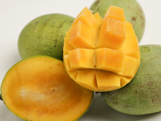 Mangga Manalagi is one kind of mango fruit from Indonesia, on white background
