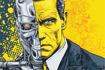 man and ai vector.eps