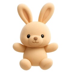 Baby Bunny Toy 3D Icon Isolated on White Background