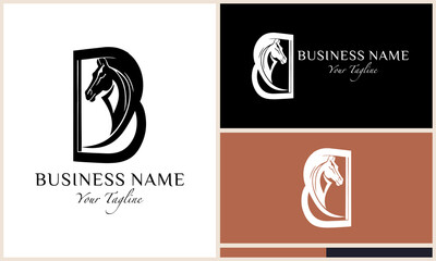 Horse Initial Logo Design.