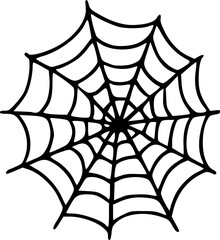 Detailed spider web vector illustration. Perfect for Halloween themes, decorations, backgrounds, crafts, party invites, posters, and web icons.