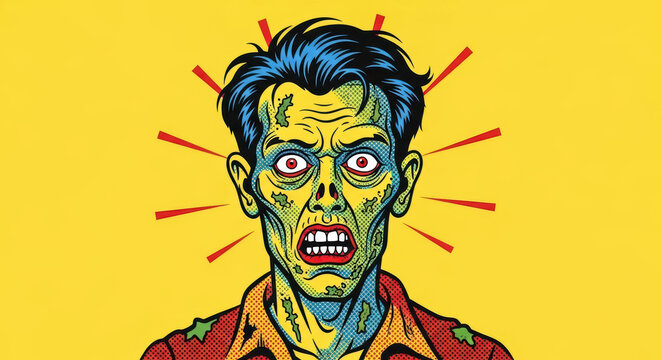 Scary halloween zombie illustration vector art horror monster undead spooky character design graphic artwork