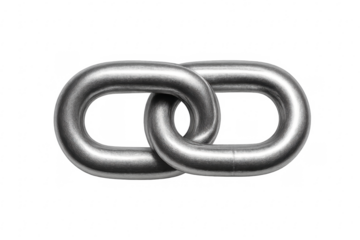 Interlocking metal chain links representing connection and unity