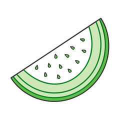 Watermelon Slice Line Art