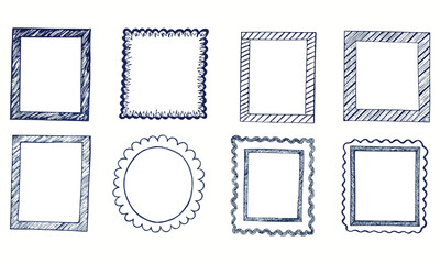  Colorful & Doodle Style Hand Drawn Frames | Sketchy Borders & Decorative Elements