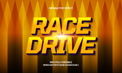 race drive editable text effect