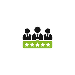 Business rating icon flat vector design