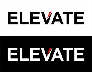 Elegant Elevate Typography Logo
