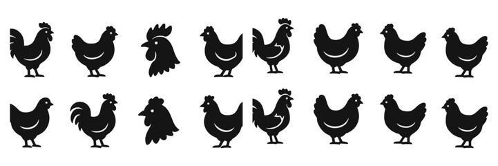 Chicken icon set