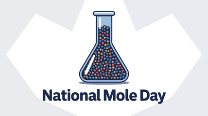 National Mole Day with Laboratory Flask Design