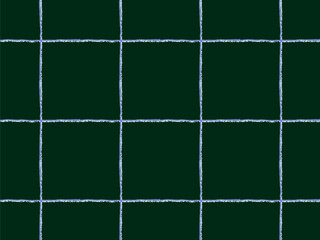 手描き方眼 タイル シームレスパターン グリーン