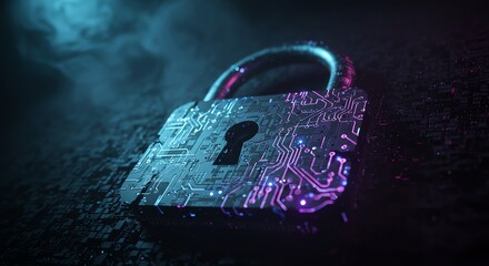 Digital lock with circuit board pattern