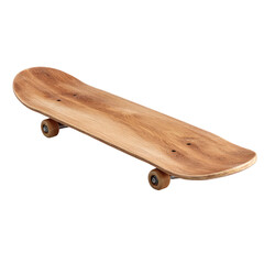 Wooden Skateboard Isolated