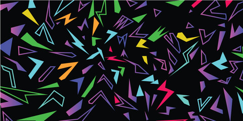 ilustrtion geometric abstrak full color with gradient