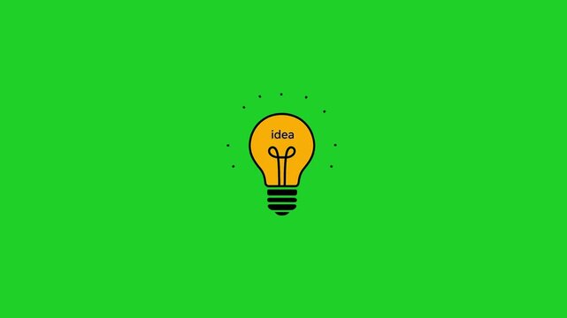 Creative idea animation featuring glowing line explosion and energy wave effects on a green screen background, perfect for inspiration, motion design, and concept visuals in 4K quality.