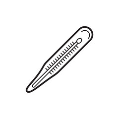 Medical thermometer isolated on white background