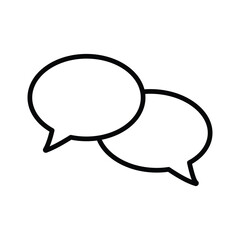 Speech bubbles isolated on white background