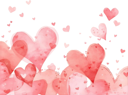 valentine hearts background - Powered by Adobe