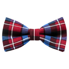 Stylish red blue and black plaid bow tie elegant accessory for formal and casual occasions