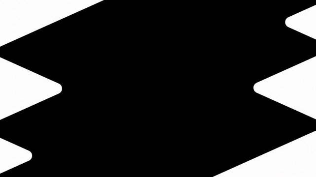 Dynamic black and white zigzag pattern animation for modern abstract backgrounds and motion graphics, sleek design for branding and creative projects