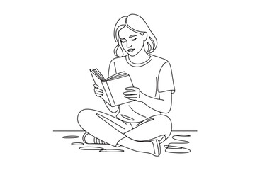 Open Book with Flying Letters Illustration