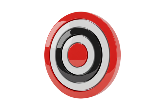 Stunning target icon with concentric rings for precision focus success