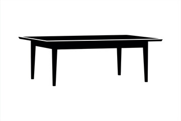 Simple Black Wooden Table