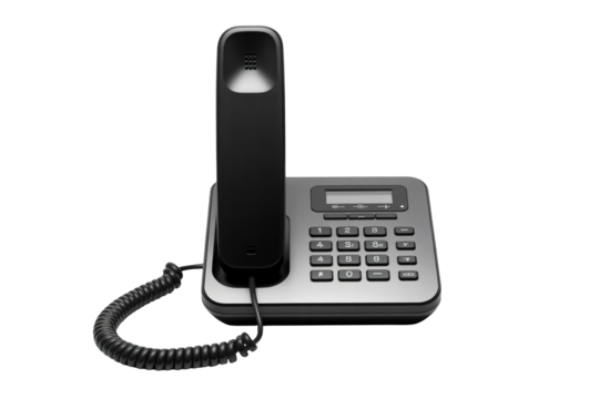Sleek desk phone for business communications, stay connected at work