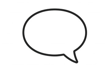 Speech bubble outline, ideal for chat, dialogue, or communication concepts. Clean vector icon on a transparent background