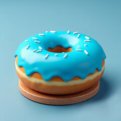 donut with sprinkles isolated on white