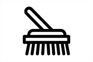 Cleaning Scrub Brush Outline Icon
