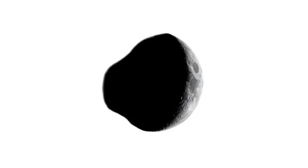 Himalia — Jupiter's Irregular Moon on White Background © Tehseen