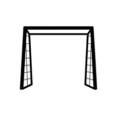 Illustration of goalpost on transparent background silhouette