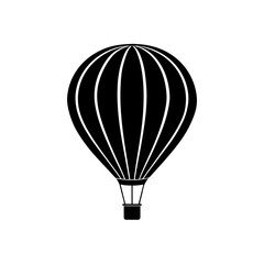 Balloon simple black art on transparent background silhouette