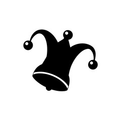 Jester hat silhouette art on transparent background