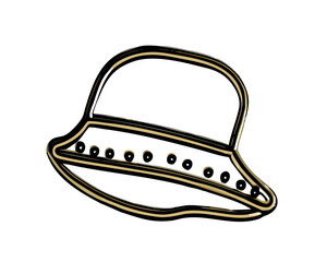vector illustration of a golden hat