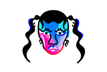 vector illustration of a girl