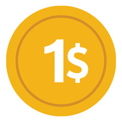 Obraz premium A digital illustration depicts a gold coin with the symbol 