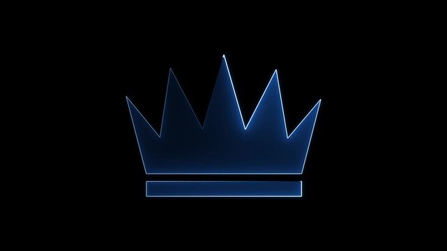 Glowing neon light crown animation. Colorful fashion sign. Royalty symbol trendy design element. new update design neon crown. 4k animation video..