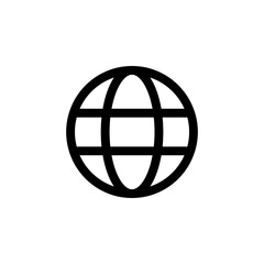 Globe Icon for Global Network and Internet Connection