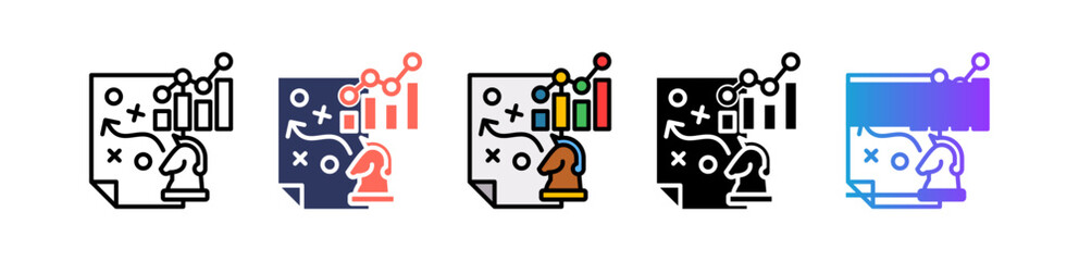 Growth Strategy multiple icon