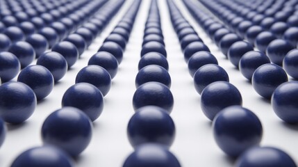 Fototapeta premium A series of blue spheres arranged in a grid pattern on a white background.