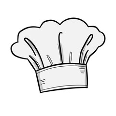 Obraz premium Chef Hat Line Art – Cooking and Bakery Outline Icon