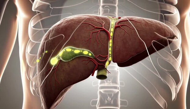 Human Liver 3D Animation &ndash; Realistic Anatomy and Function Visualization in 4K