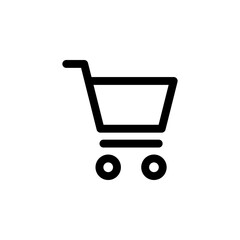 Shopping Cart Icon for Online Store and E-commerce Design