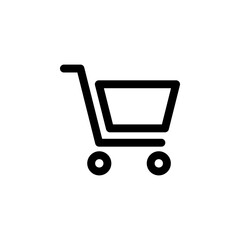 Shopping Cart Icon for Online Store and E-commerce Design